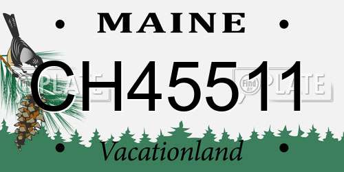 CH45511 Maine License Plate