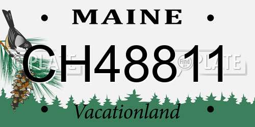 CH48811 Maine License Plate