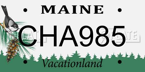 CHA985 Maine License Plate
