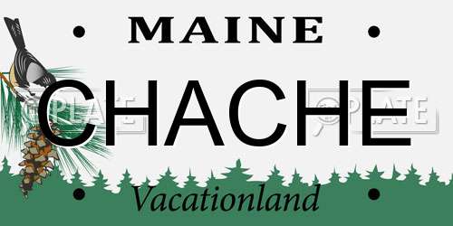 CHACHE Maine License Plate