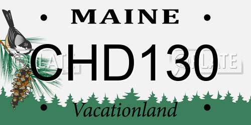 CHD130 Maine License Plate