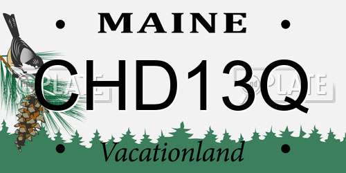 CHD13Q Maine License Plate