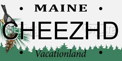 CHEEZHD Maine License Plate