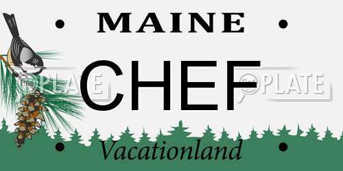 CHEF Maine License Plate