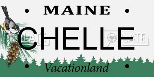 CHELLE Maine License Plate