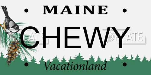CHEWY Maine License Plate