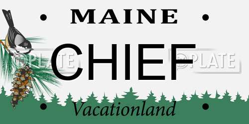 CHIEF Maine License Plate