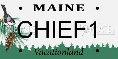 CHIEF1 Maine License Plate