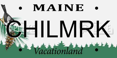 CHILMRK Maine License Plate