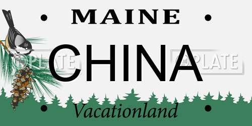 CHINA Maine License Plate