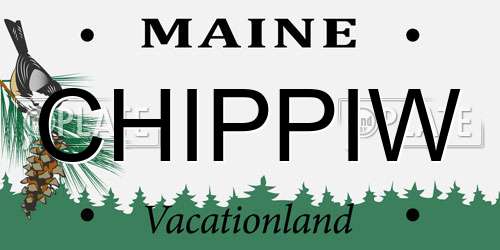 CHIPPIW Maine License Plate