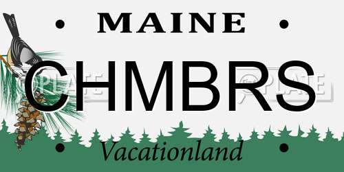 CHMBRS Maine License Plate