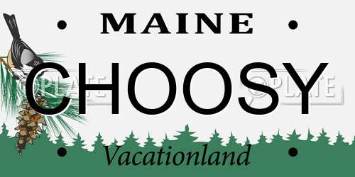 CHOOSY Maine License Plate
