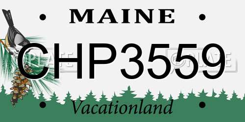 CHP3559 Maine License Plate