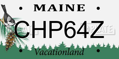 CHP64Z Maine License Plate