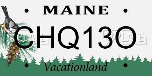CHQ13O Maine License Plate