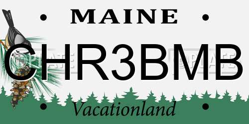 CHR3BMB Maine License Plate