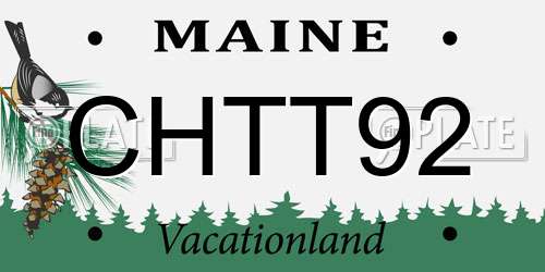 CHTT92 Maine License Plate