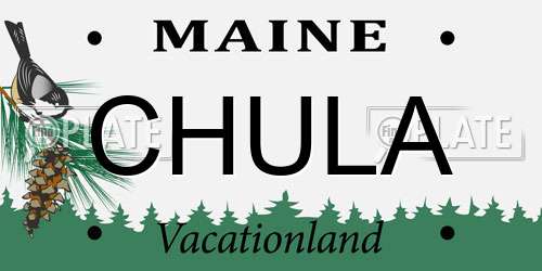 CHULA Maine License Plate