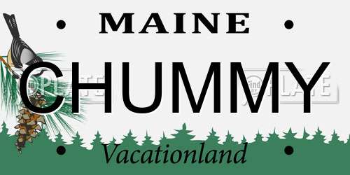 CHUMMY Maine License Plate