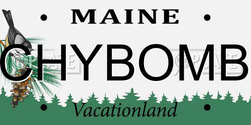 CHYBOMB Maine License Plate