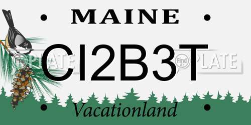 CI2B3T Maine License Plate