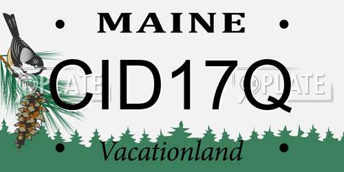 CID17Q Maine License Plate