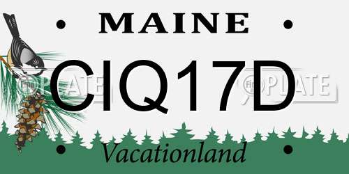 CIQ17D Maine License Plate