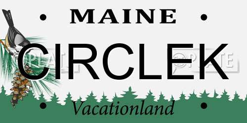 CIRCLEK Maine License Plate