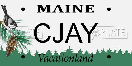 CJAY Maine License Plate