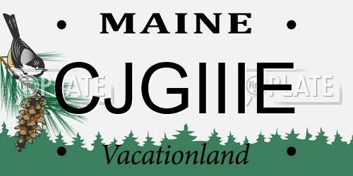 CJGIIIE Maine License Plate