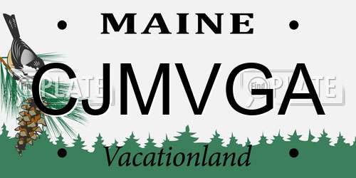 CJMVGA Maine License Plate