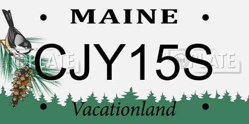 CJY15S Maine License Plate