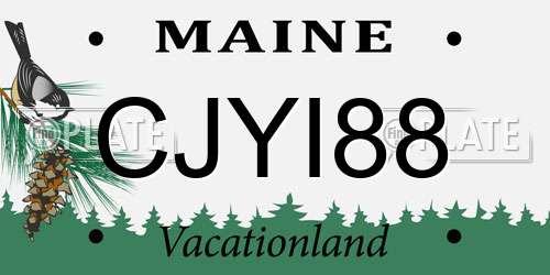 CJYI88 Maine License Plate