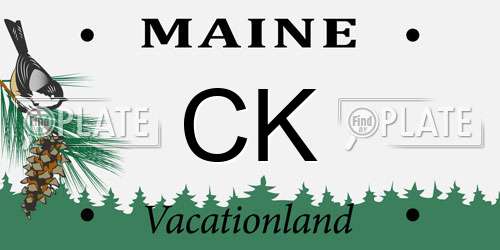 CK Maine License Plate
