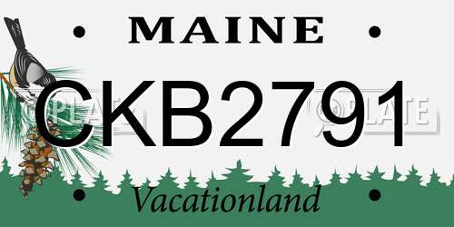 CKB2791 Maine License Plate
