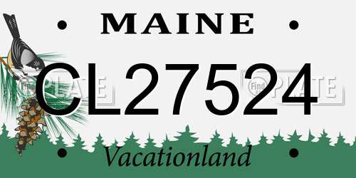 CL27524 Maine License Plate