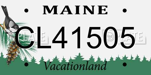 CL41505 Maine License Plate