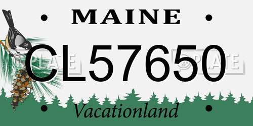 CL57650 Maine License Plate