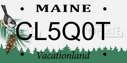 CL5Q0T Maine License Plate