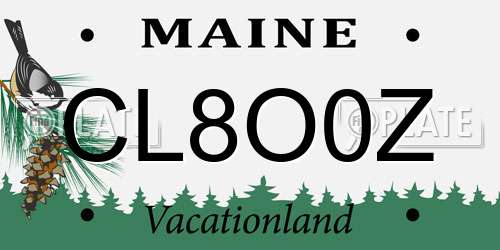CL8O0Z Maine License Plate