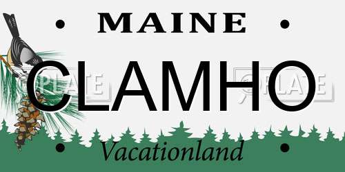 CLAMHO Maine License Plate