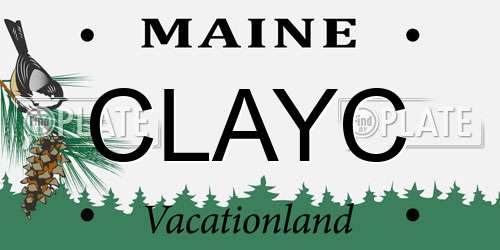 CLAYC Maine License Plate