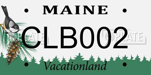 CLB002 Maine License Plate