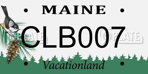 CLB007 Maine License Plate