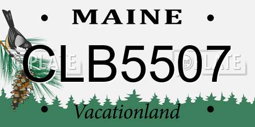 CLB5507 Maine License Plate