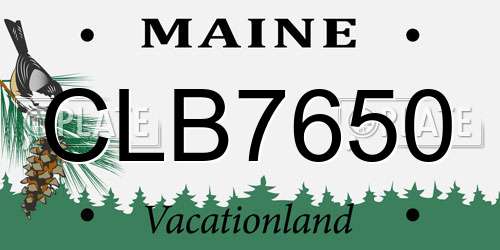 CLB7650 Maine License Plate