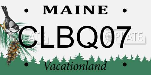 CLBQ07 Maine License Plate