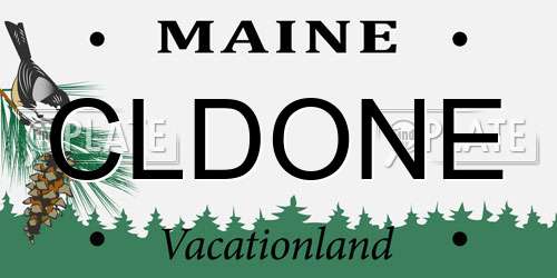CLDONE Maine License Plate