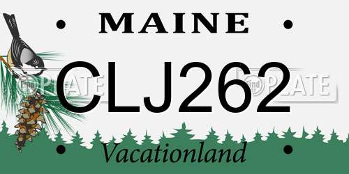 CLJ262 Maine License Plate